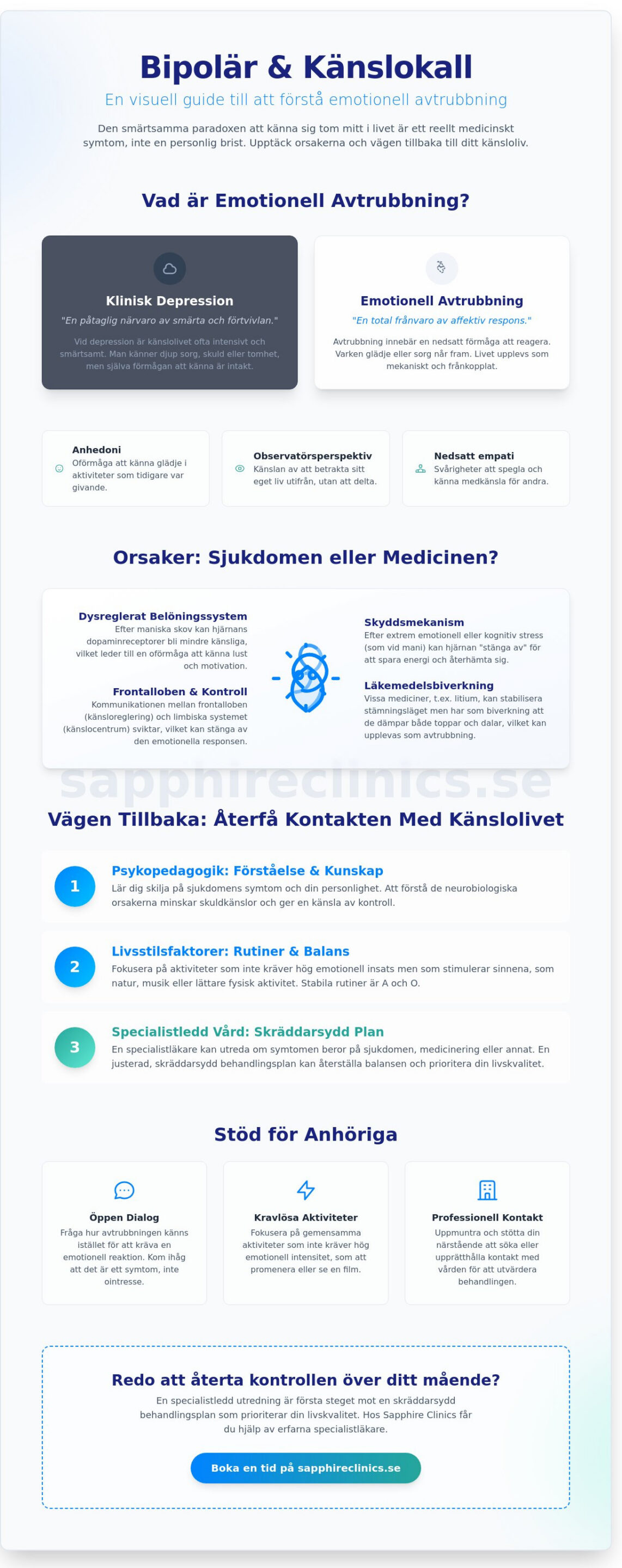 Bipolär och känslokall: Varför försvinner känslorna och vad kan man göra?